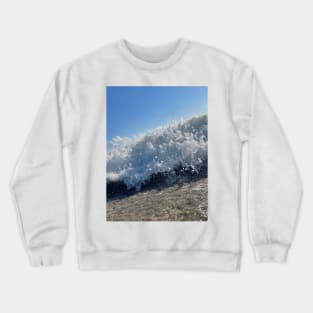 seaside home decor wave and beach lover wall art Photo of a wave for beach home on the beach on a sunny day Crewneck Sweatshirt